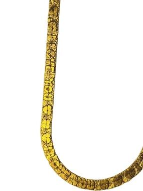Vintage Gold Tone I LOVE YOU Heart Embossed Chain Necklace